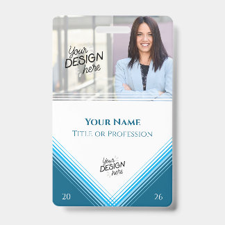 Tarjeta De Identificación Empleado personalizado, Foto, Nombre, Título, Logo