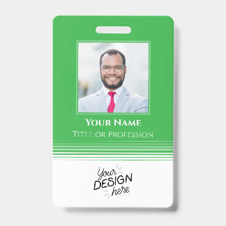 Tarjeta De Identificación Empleado personalizado, Foto, Nombre, Título, Logo
