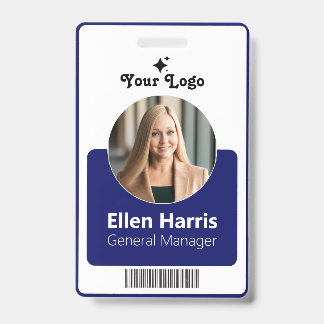 Tarjeta De Identificación Empleado personalizado | Foto, Título del trabajo,