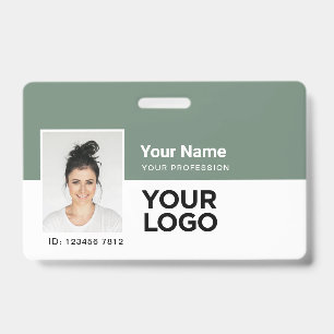 Tarjeta De Identificación Empleado Personalizado   Logotipo de nombre de cód