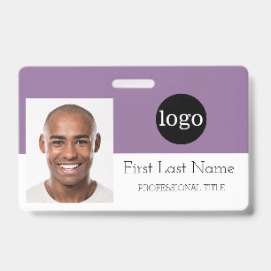 Tarjeta De Identificación Empleado personalizado: logotipo, foto, código de