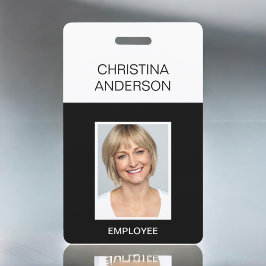 Tarjeta De Identificación Empleado personalizado - Nombre Foto Trabajo Corpo