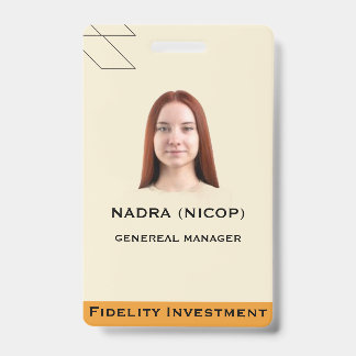Tarjeta De Identificación Empleado Profesional Abstracto Moderno de Turquesa