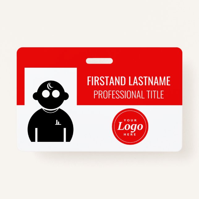 Tarjeta De Identificación Empleado rojo (Anverso)