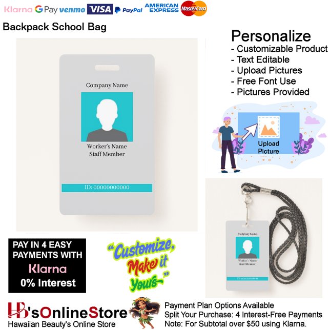 Tarjeta De Identificación  Employee ID Workers Employee Staff Member Badge 2 (Employee ID Workers Employee Staff Member Badge 2.)