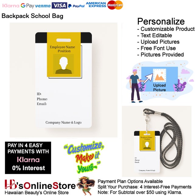 Tarjeta De Identificación Employee ID Workers Employee Staff Member Badge 4 (Employee ID Workers Employee Staff Member Badge 4.)