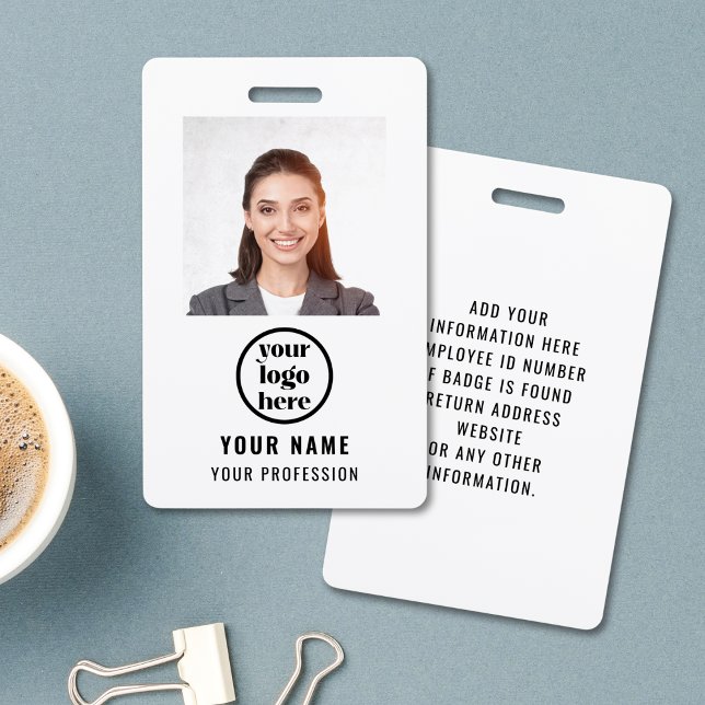 Tarjeta De Identificación Employee Photo ID Company Security Badge (Subido por el creador)