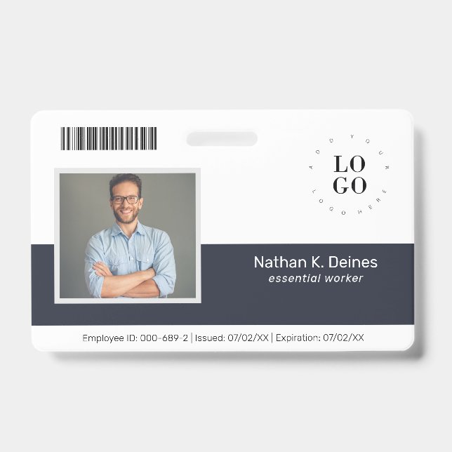 Tarjeta De Identificación Empresa de Identificación Personalizada de Emplead (Parte frontal)