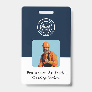 Tarjeta De Identificación Empresa de techado Servicios de logotipos person