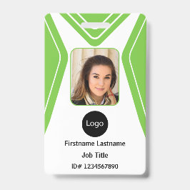 Tarjeta De Identificación empresa verde personalizada logotipo código de emp