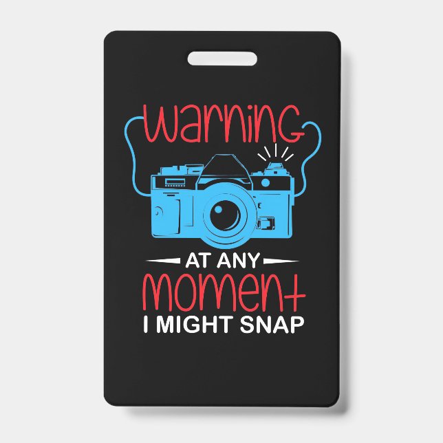 Tarjeta De Identificación En Cualquier Momento, El Fotógrafo Podría Tomarse (Parte frontal)