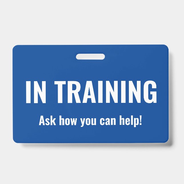 Tarjeta De Identificación En Entrenamiento (Parte frontal)