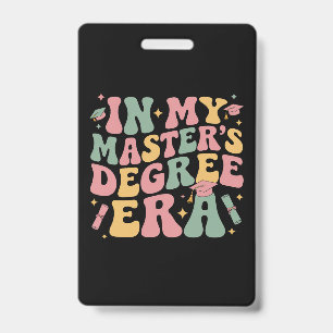 Tarjeta De Identificación en mi época de maestría graduación maestro grado
