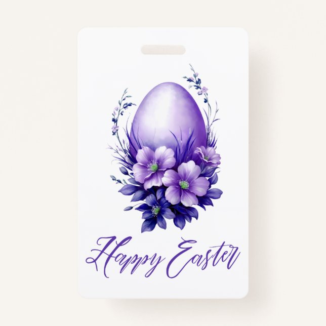 Tarjeta De Identificación Encantador Huevo de Pascua (Reverso)