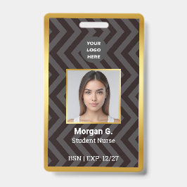 Tarjeta De Identificación Enfermera BSN Logo Personalizado Foto