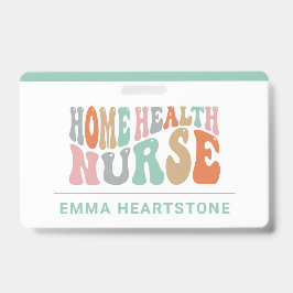 Tarjeta De Identificación Enfermera Cuidadora de Atención Médica Domiciliari