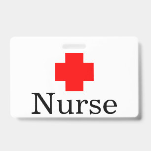 Tarjeta De Identificación Enfermera de la Cruz Roja Médica