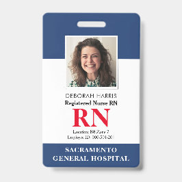 Tarjeta De Identificación Enfermera de RN moderna