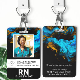 Tarjeta De Identificación Enfermera Doctor Ayudante de atención médica Estud