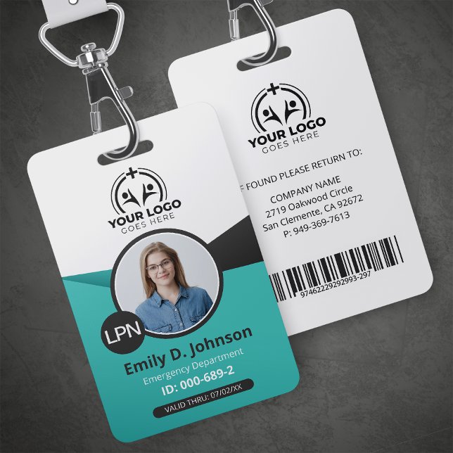 Tarjeta De Identificación Enfermera Práctica Licenciada LPN Foto Código de B (Subido por el creador)
