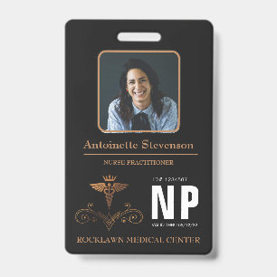Tarjeta De Identificación Enfermera Practitionary Caduceus