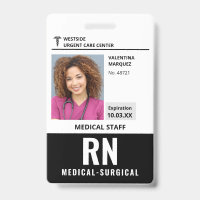 Enfermera Quirúrgica Médica RN Fotografía Logotipo