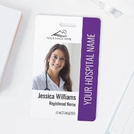 Tarjeta De Identificación Enfermera Registrada RN Identificación Médica Mora