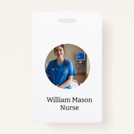 Tarjeta De Identificación Enfermería personalizada simple