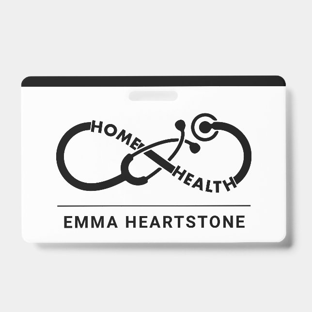 Tarjeta De Identificación Enfermero de cuidado de salud en el hogar (Front)
