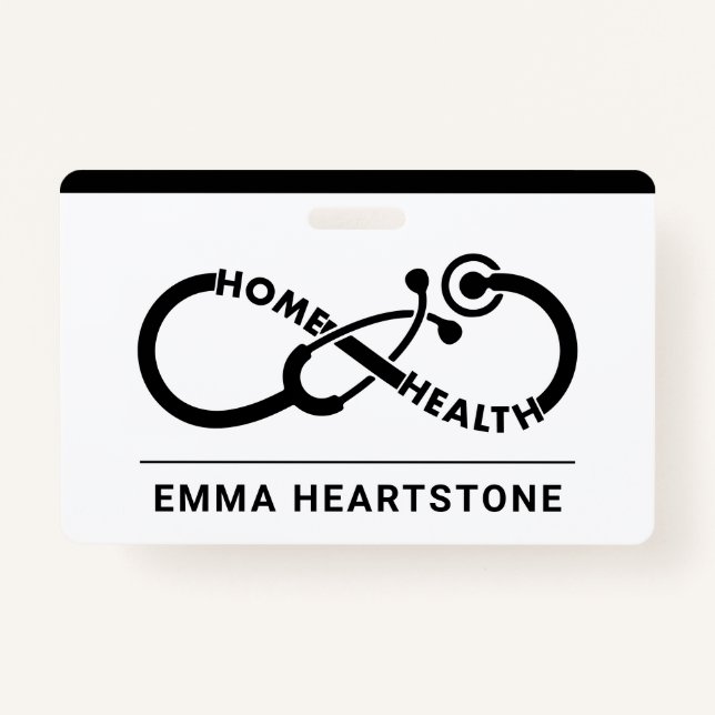 Tarjeta De Identificación Enfermero de cuidado de salud en el hogar (Anverso)