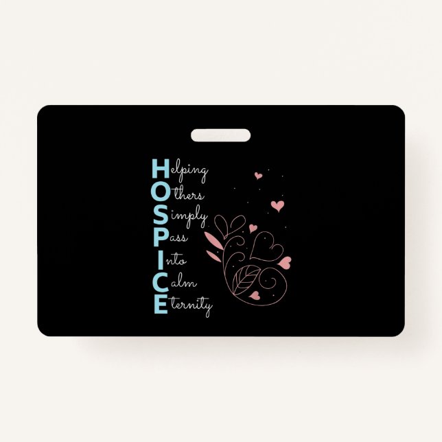 Tarjeta De Identificación Enfermero de hospicio (Anverso)