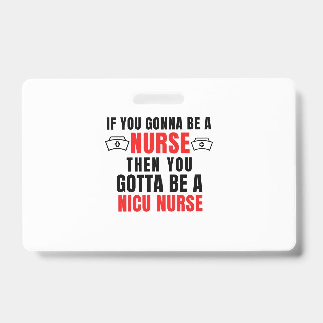 Tarjeta De Identificación Enfermero de la NICU (Anverso)