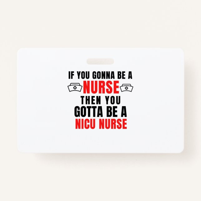 Tarjeta De Identificación Enfermero de la NICU (Anverso)