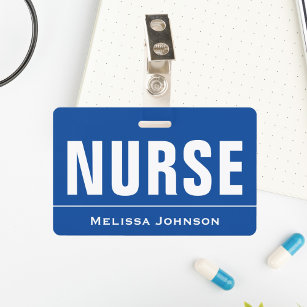 Tarjeta De Identificación Enfermero de nombres personalizado