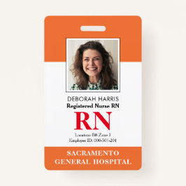 Tarjeta De Identificación Enfermero RN moderno