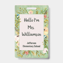 Enseñanza Escolar Docente Profesor Flores Elegante