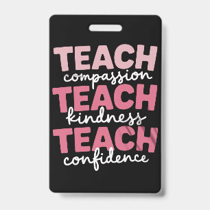Tarjeta De Identificación Enseñar Cute Teacher Life Educación Inspiradora 