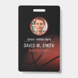 Tarjeta De Identificación Entrenador de baloncesto
