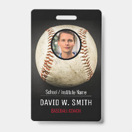 Tarjeta De Identificación Entrenador de béisbol