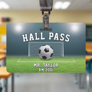 Tarjeta De Identificación Entrenador de fútbol campo de fútbol pase de clase
