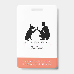 Tarjeta De Identificación Entrenador de perros