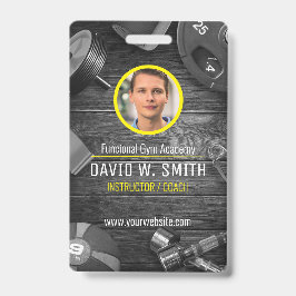 Tarjeta De Identificación entrenador instructor de gimnasio funcional