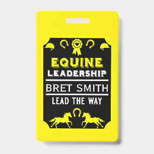 Tarjeta De Identificación Entrenamiento de liderazgo equino