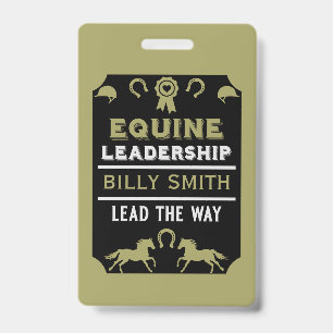 Tarjeta De Identificación Entrenamiento de liderazgo equino
