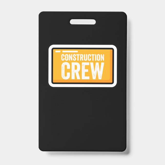 Tarjeta De Identificación Equipo de construcción (Front)