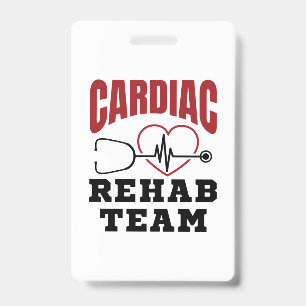 Tarjeta De Identificación Equipo de Rehabilitación Cardiaca Cardiólogo Enfer