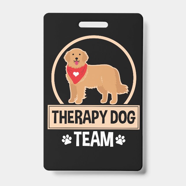 Tarjeta De Identificación Equipo de Terapia del Perro (Parte frontal)