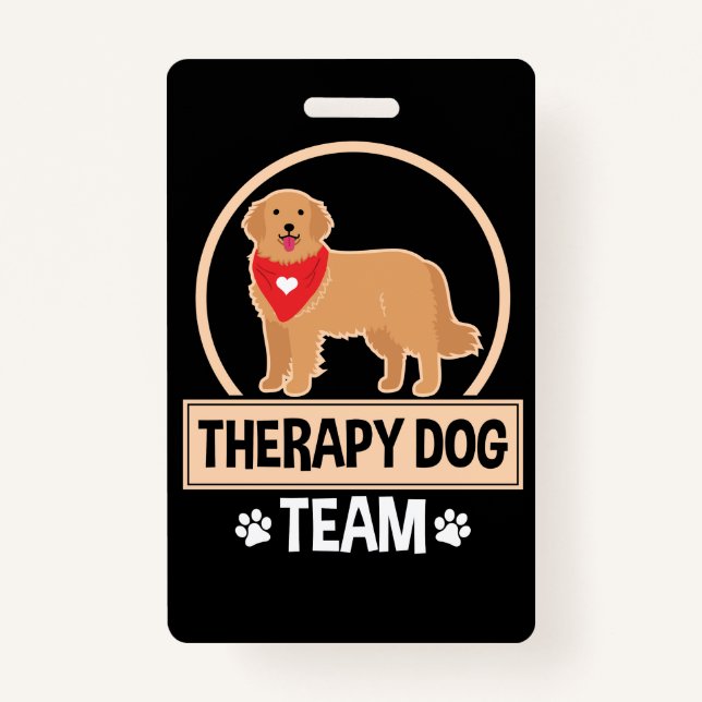 Tarjeta De Identificación Equipo de Terapia del Perro (Anverso)