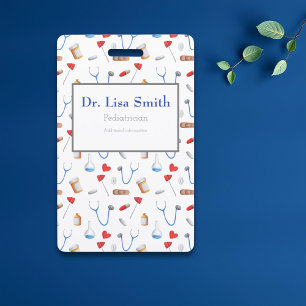 Tarjeta De Identificación Equipo médico personalizado doctor enfermera