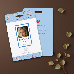 Tarjeta De Identificación Equipo Médico Personalizado Enfermera Registrada I
